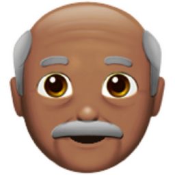 old man: medium skin tone emoji