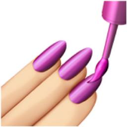 nail polish: light skin tone emoji
