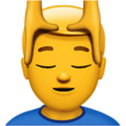 man getting massage emoji