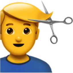 man getting haircut emoji