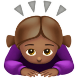 woman bowing: medium skin tone emoji