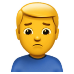 man frowning emoji