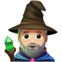 man mage: light skin tone emoji