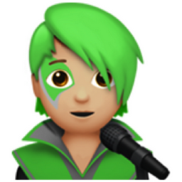 singer: medium-light skin tone emoji