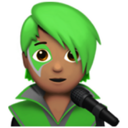 singer: medium skin tone emoji