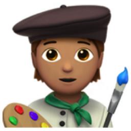 artist: medium skin tone emoji