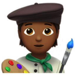 artist: medium-dark skin tone emoji