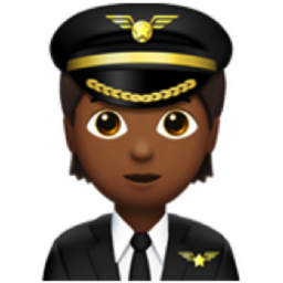 pilot: medium-dark skin tone emoji