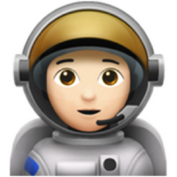 astronaut: light skin tone emoji