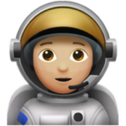 astronaut: medium-light skin tone emoji