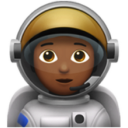 astronaut: medium-dark skin tone emoji