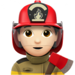 firefighter: light skin tone emoji