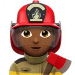 firefighter: medium-dark skin tone emoji