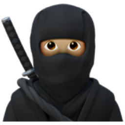 ninja: medium-light skin tone emoji