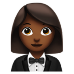 woman in tuxedo: medium-dark skin tone emoji