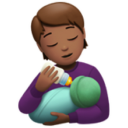 person feeding baby: medium skin tone emoji