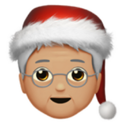 Mx Claus: medium-light skin tone emoji