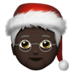 Mx Claus: dark skin tone emoji