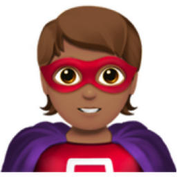 superhero: medium skin tone emoji