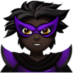 supervillain: dark skin tone emoji