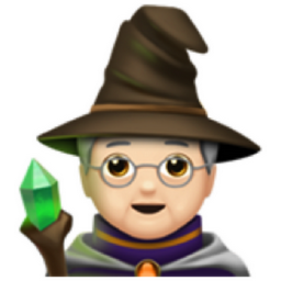 mage: light skin tone emoji