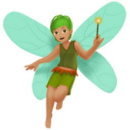 fairy: medium-light skin tone emoji