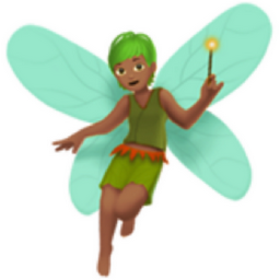 fairy: medium skin tone emoji