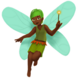fairy: medium-dark skin tone emoji