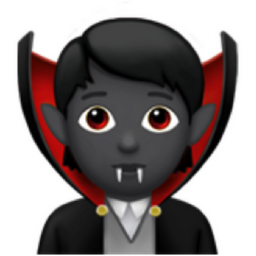 vampire: medium-dark skin tone emoji