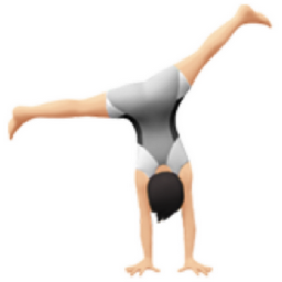 person cartwheeling: light skin tone emoji