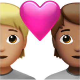 couple with heart: person, person, medium-light skin tone, medium skin tone emoji