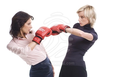 Two Young Women Boxing picture