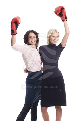 Two Young Women Boxingkuva
