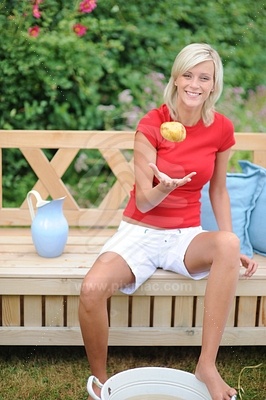 Woman at Garden picture