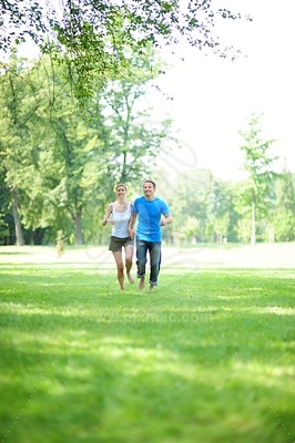 Young couple in nature picture