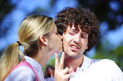 Young Couple Kissing picture