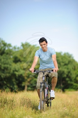 Young Man by Bicycleobraz