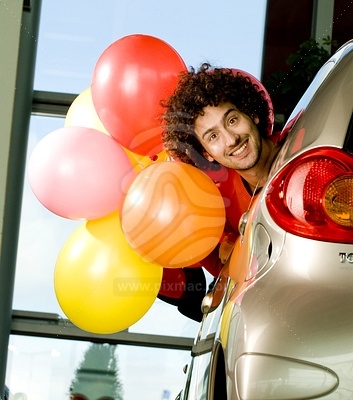 Young Man in Carfotografie