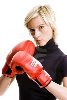 Young Woman Boxingobraz