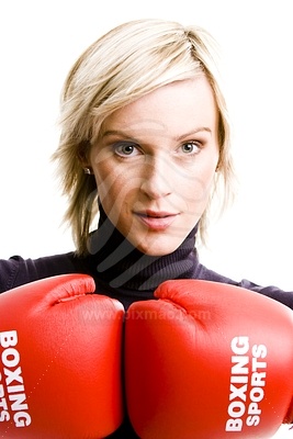 Young Woman Boxing,  interiors