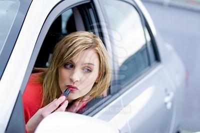 Young Woman in Car