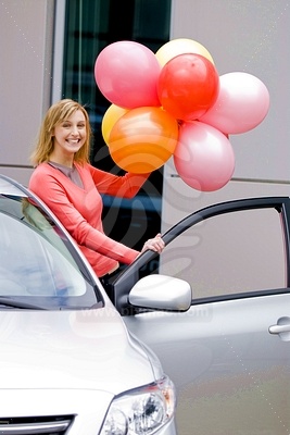 Young Woman in Carfotografie