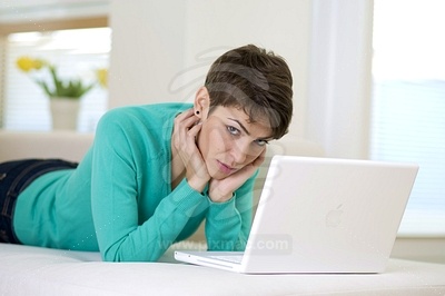 Young Woman on PC