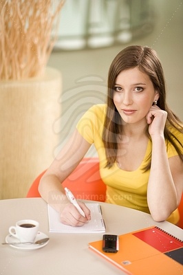 Young Woman with Laptopфотография