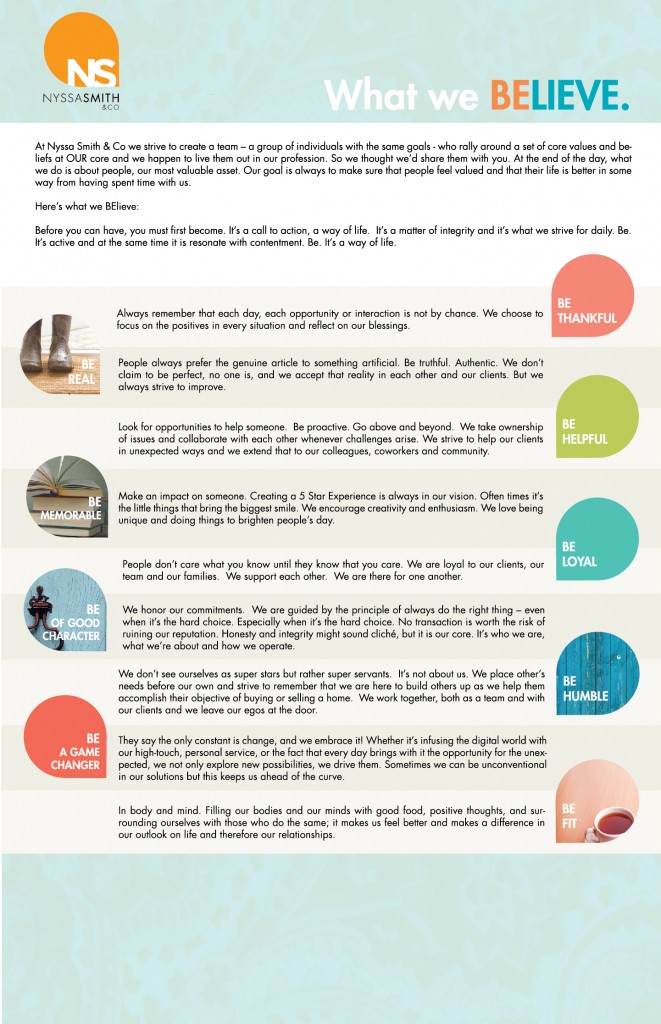 NyssaSmithAndCo Core Values page 2 of 2