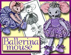 Arts and Crafts eBooks SEW a Sweet BALLERINA MOUSE! 1940's Pattern