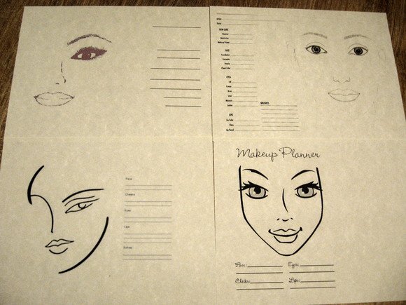 Blank Makeup Face Charts. 75 Printable Blank Face Charts