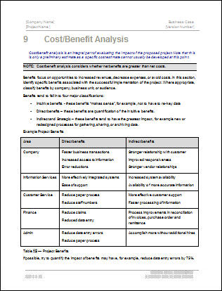 Additional product image for Business Case Template in Software Templates Software
