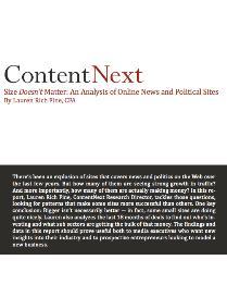 Business and Money eBooks Size Doesn't Matter - An Analysis of Online News and Political Sites