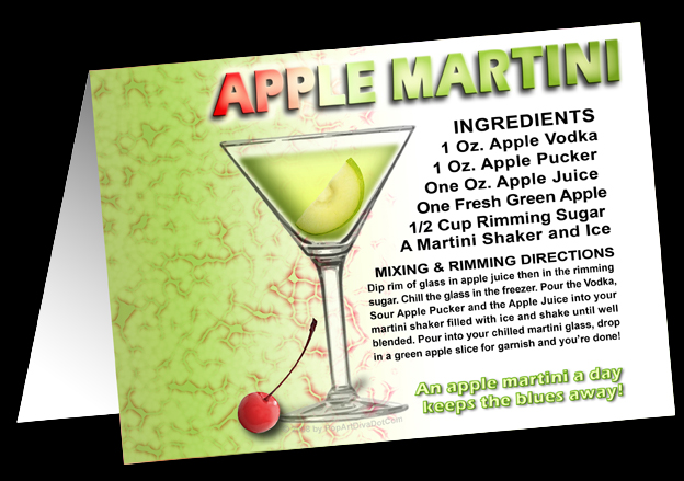 Additional product image for Apple Martini Art Note-Greeting Card 5x7 in Arts and Crafts Other Files Additional product image for Apple Martini Art Note-Greeting Card 5x7 in Arts and Crafts Other Files